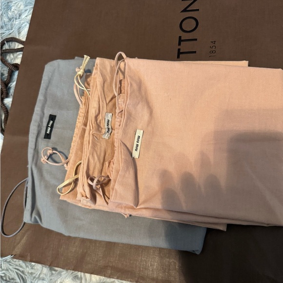 Miu Miu Pink and Gray Cosmetic Bags bundle 4pcs